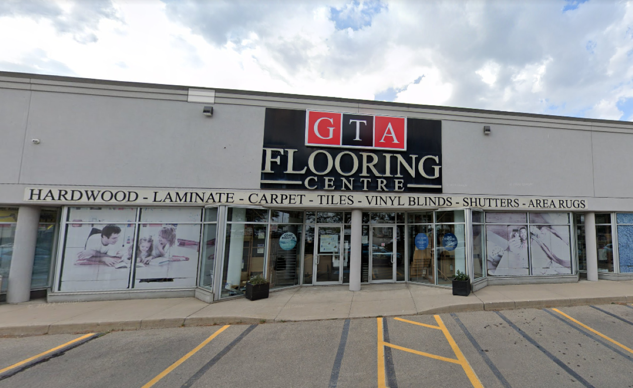 GTA Flooring Centre storefront in Vaughan, Ontario.