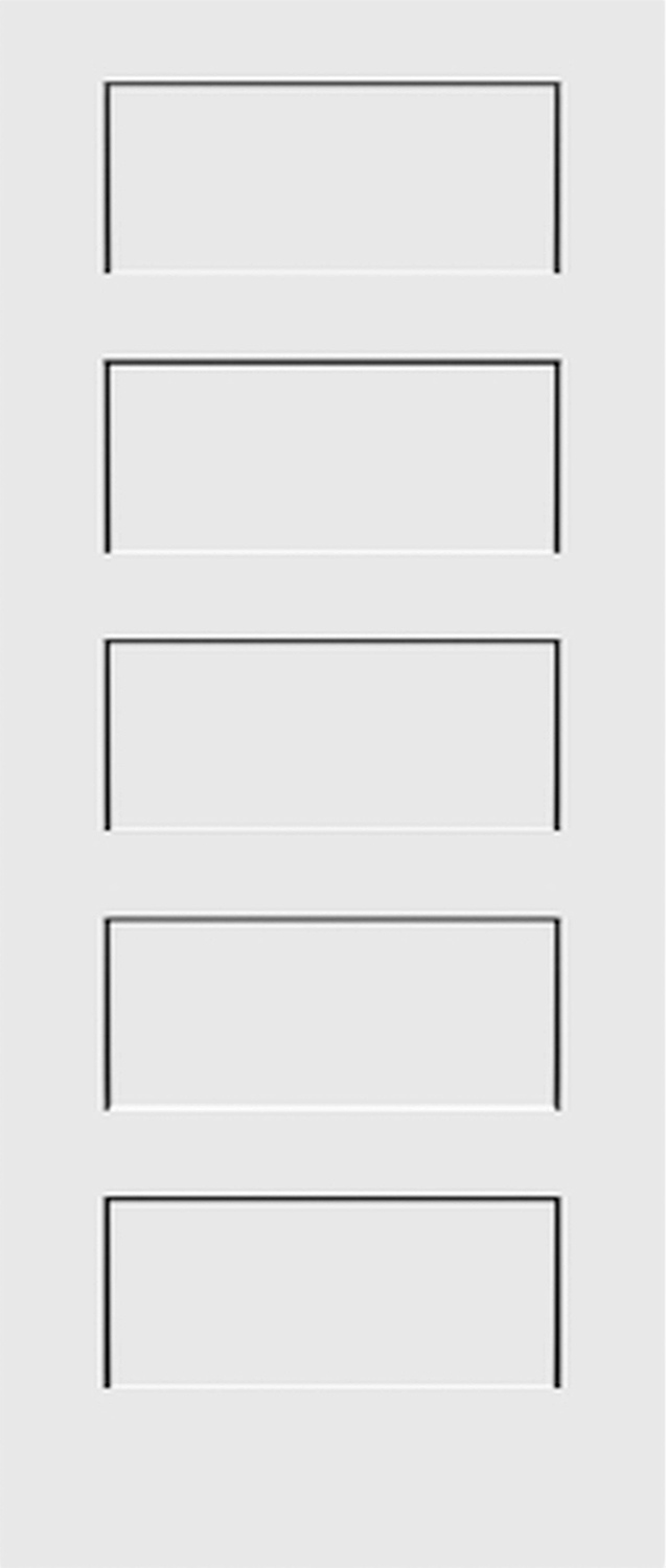 5 Panel Shaker Style Interior Door (Solid Core), refined design for a classic look