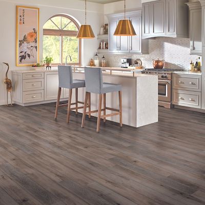 waterproof vinyl flooring in a charming kitchen